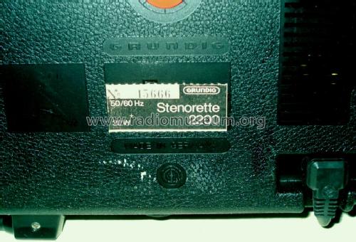 Stenorette 2200; Grundig Radio- (ID = 1415028) R-Player