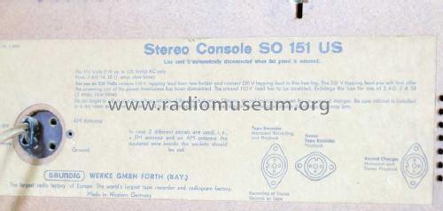 Majestic Stereo Console SO151US; Grundig Radio- (ID = 925049) Radio