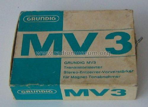 Stereo-Entzerrer-Vorverstärker MV3; Grundig Radio- (ID = 1352944) Ampl/Mixer