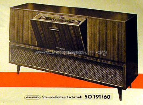 Stereo-Konzertschrank SO191/60; Grundig Radio- (ID = 491594) Radio