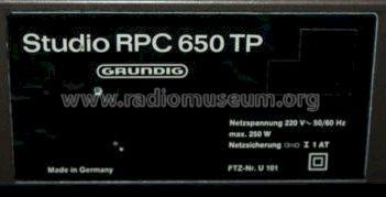 Studio RPC 650 TP; Grundig Radio- (ID = 1097562) Radio