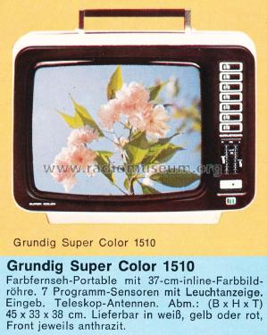 Super Color 1510; Grundig Radio- (ID = 1285744) Televisore