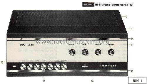 SV40; Grundig Radio- (ID = 2611583) Ampl/Mixer