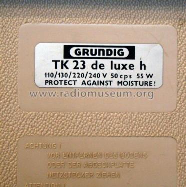 TK23L Automatic de Luxe ; Grundig Radio- (ID = 2448884) Sonido-V