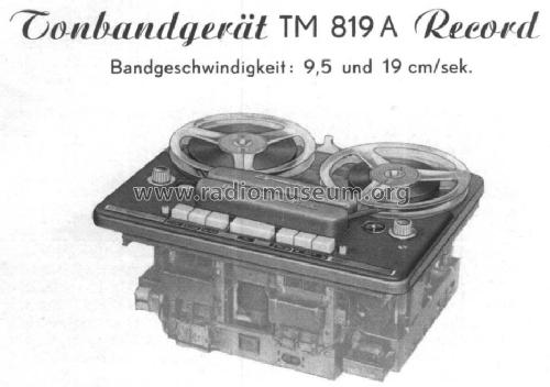 TM819A; Grundig Radio- (ID = 20080) Ton-Bild