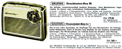 Transistor-Boy L; Grundig Radio- (ID = 2624558) Radio