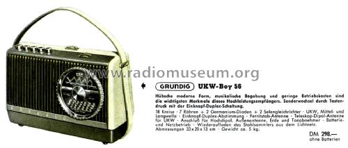 UKW-Boy 56; Grundig Radio- (ID = 2624255) Radio