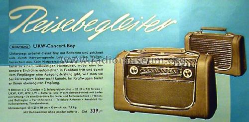 UKW-Concert-Boy 59; Grundig Radio- (ID = 491408) Radio