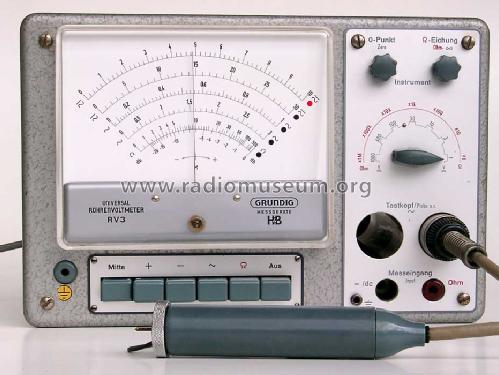 Universal-Röhrenvoltmeter RV3 52; Grundig Radio- (ID = 58732) Equipment
