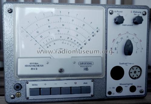 Universal-Röhrenvoltmeter RV3 52; Grundig Radio- (ID = 2113446) Equipment