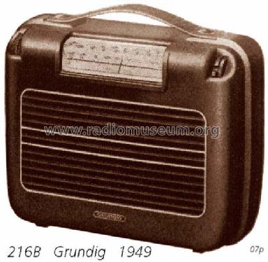 Weltklang Reise-Super - Reise-Empfänger 216B; Grundig Radio- (ID = 233) Radio