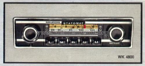 Weltklang Statomat WK4800; Grundig Radio- (ID = 523828) Car Radio