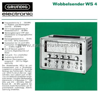 Wobbelsender WS4; Grundig Radio- (ID = 2404660) Equipment