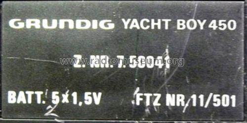 Yacht-Boy 450; Grundig Radio- (ID = 688444) Radio