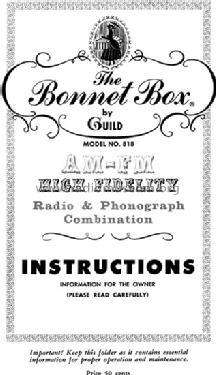 The Bonnet Box 818 ; Guild Radio & (ID = 1712162) Radio