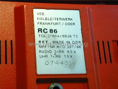 Radiowecker RC86; Halbleiterwerk (ID = 781162) Radio