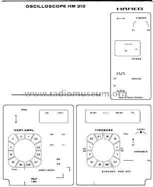 Oscilloscope HM 312-6; HAMEG GmbH, (ID = 2467433) Equipment