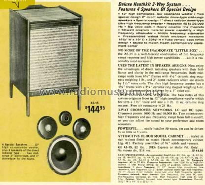 3-Way Speaker AS-15; Heathkit Brand, (ID = 1813424) Speaker-P