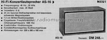 2-Way Speaker System AS-16; Heathkit Brand, (ID = 295640) Speaker-P