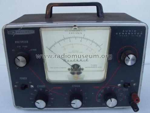 Audio Generator IG-72E; Heathkit Brand, (ID = 1947790) Equipment