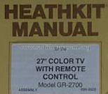 Color TV 27' GR-2700; Heathkit Brand, (ID = 665252) Fernseh-E