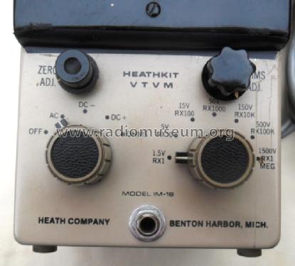 VTVM IM-18; Heathkit Brand, (ID = 1538921) Equipment