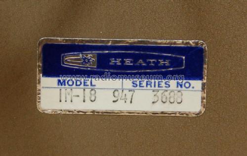 VTVM IM-18; Heathkit Brand, (ID = 2437114) Equipment