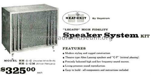 Legato Speaker System Kit HH-1-C; Heathkit Brand, (ID = 1812134) Speaker-P