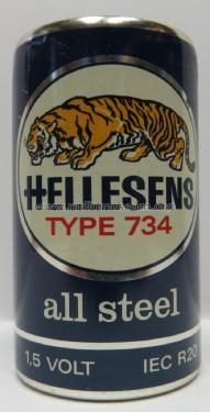 Dry battery R20 Type 734; Hellesens Enke & V. (ID = 1487850) Aliment.