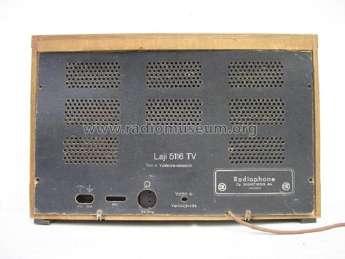 Radiophone 5116TV; Oy Helvar; Helsinki (ID = 1567405) Radio