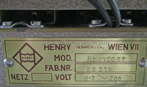 Vorverstärker HSTV20ST; Henry, Kapt. (ID = 1654191) Ampl/Mixer