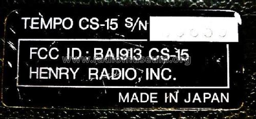 Tempo CS-15; Henry Radio, Inc.; (ID = 1816050) Commercial TRX