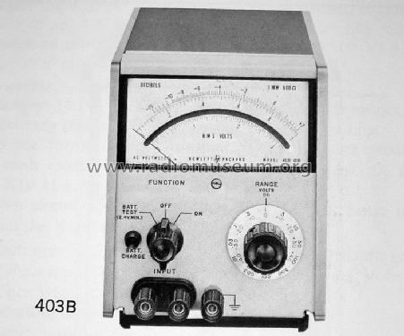 AC Voltmeter 403B; Hewlett-Packard, HP; (ID = 434410) Equipment