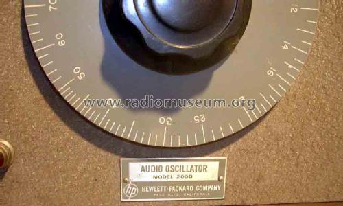Audio Oscillator 200D; Hewlett-Packard, HP; (ID = 1709746) Equipment