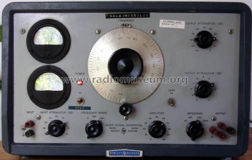 Audio Signal Generator 205AG; Hewlett-Packard, HP; (ID = 2339939) Equipment