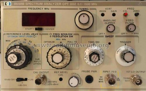 Spectrum Analyzer HP8558B; Hewlett-Packard, HP; (ID = 2967218) Equipment