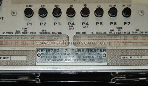 Tube-Tester KS-15750-L2 ; Hickok Electrical (ID = 1812475) Equipment