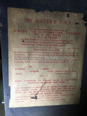 H.M.V. 5201; His Master's Voice (ID = 2605168) Radio