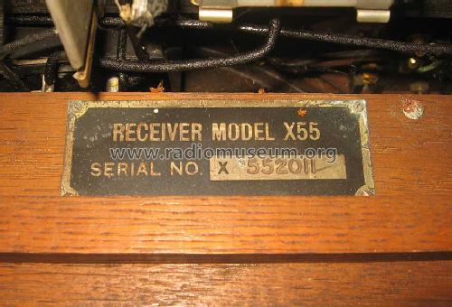 Receiver Model X55 ; His Master's Voice (ID = 1191185) Radio