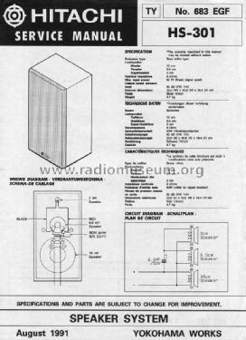 HS-301; Hitachi Ltd.; Tokyo (ID = 1645745) Speaker-P