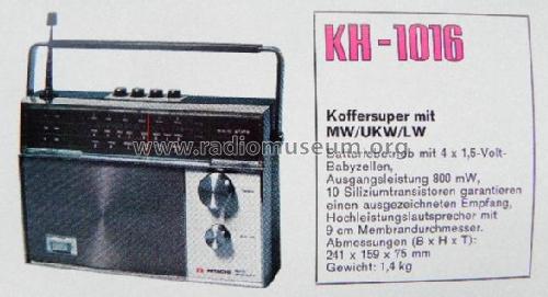 KH-1016; Hitachi Ltd.; Tokyo (ID = 880856) Radio