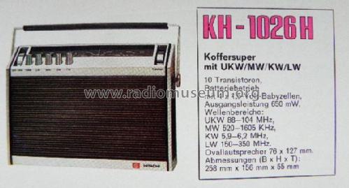 KH-1026H; Hitachi Ltd.; Tokyo (ID = 880851) Radio