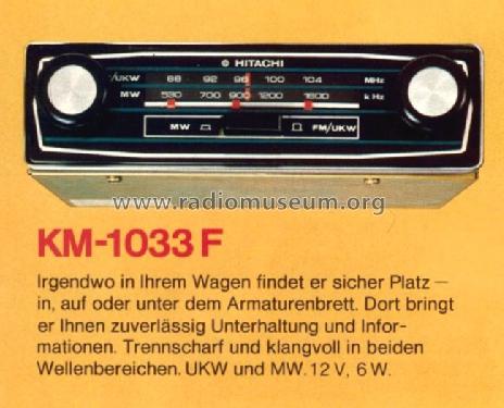 KM-1033F; Hitachi Ltd.; Tokyo (ID = 492411) Car Radio