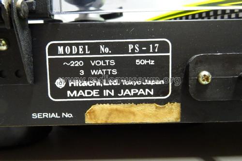 PS-17; Hitachi Ltd.; Tokyo (ID = 2715399) R-Player