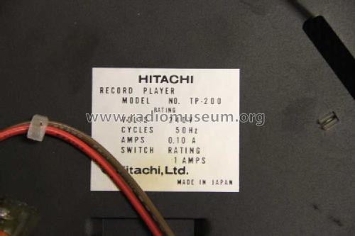 Record Player TP-200; Hitachi Ltd.; Tokyo (ID = 1547736) Reg-Riprod
