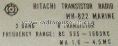 WH-822M ; Hitachi Ltd.; Tokyo (ID = 624020) Radio