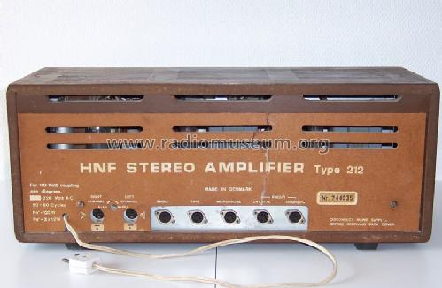 Stereo 212; HNF, Hede Nielsens (ID = 1239695) Ampl/Mixer
