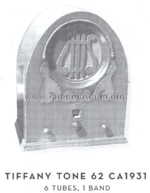 Tiffany Tone 62 ; Horn Radio Mfg. Co., (ID = 1561985) Radio