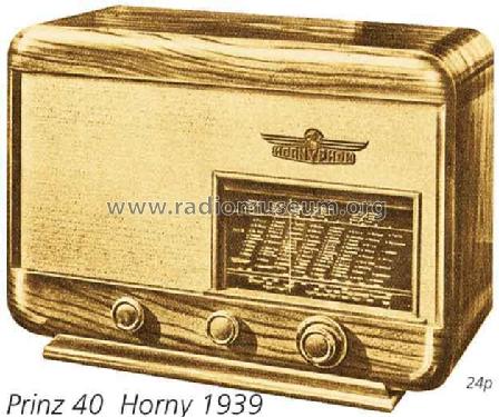 Prinz 40W W135A; Horny Hornyphon; (ID = 1676) Radio