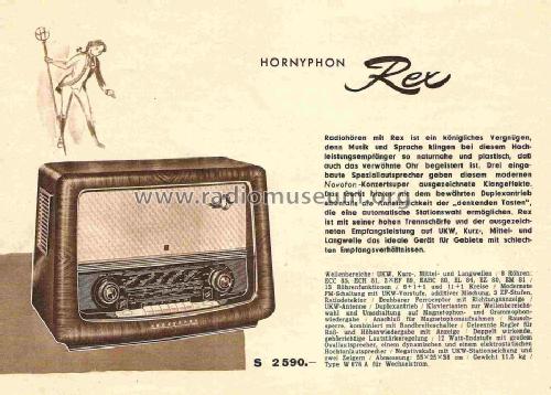 Rex 57 W676A; Horny Hornyphon; (ID = 707019) Radio